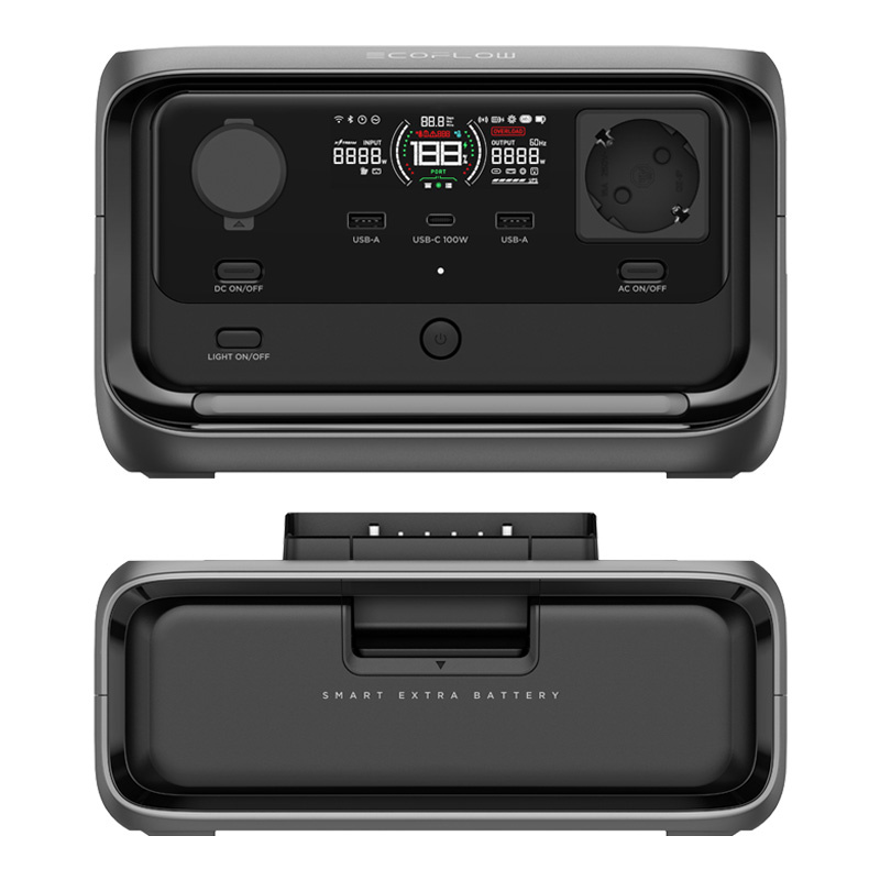 Set: EcoFlow River 3 Plus power station + additional 286Wh battery.