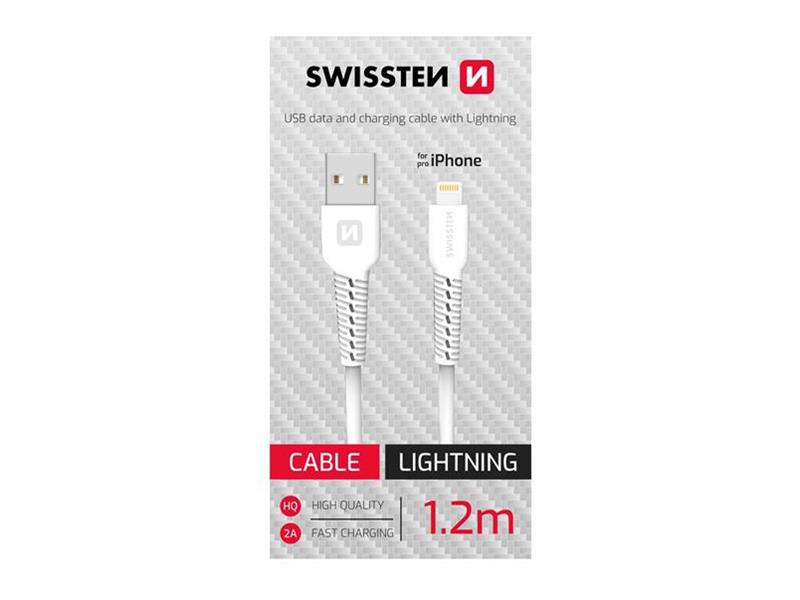 SWISSTEN kabel USB/Lightning, 1.2m, bijeli, BOX - 03080096