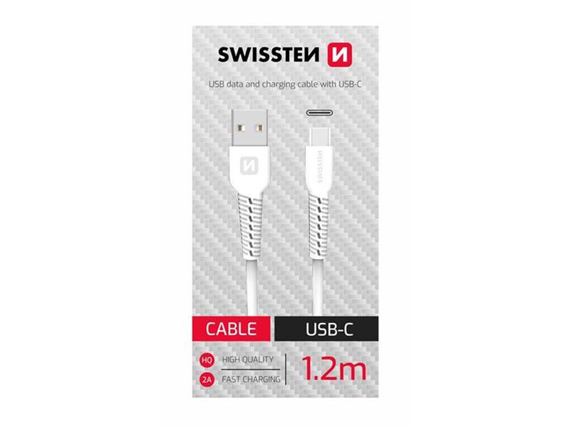SWISSTEN kabel USB/USB-C, 1.2m, bijeli, BOX - 03080097