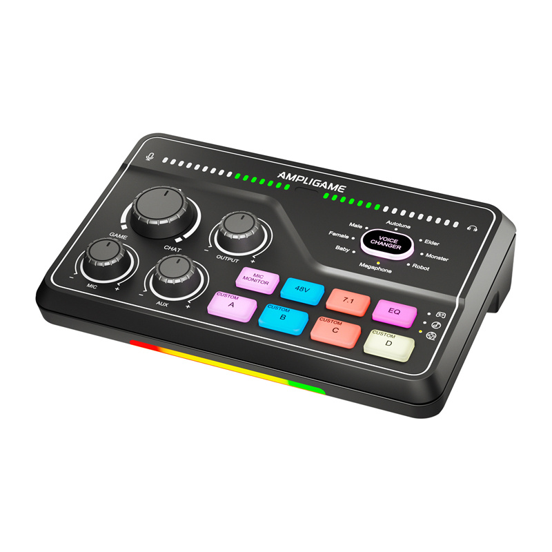 Fifine SC8 RGB gaming mixer (black)