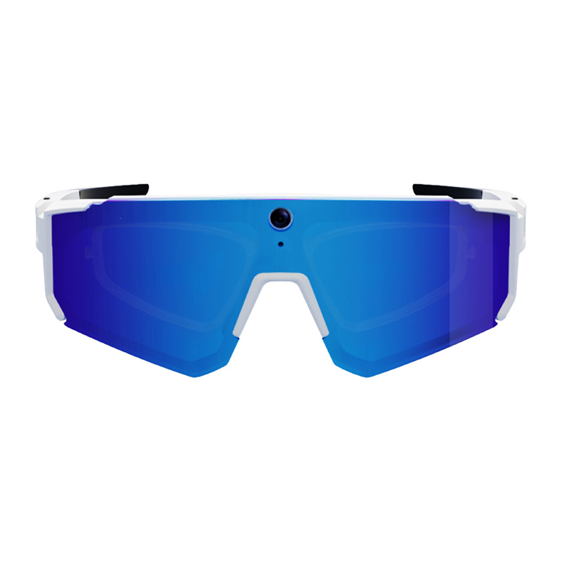 Colmi V06 AI White Sports Sunglasses (with blue lenses)