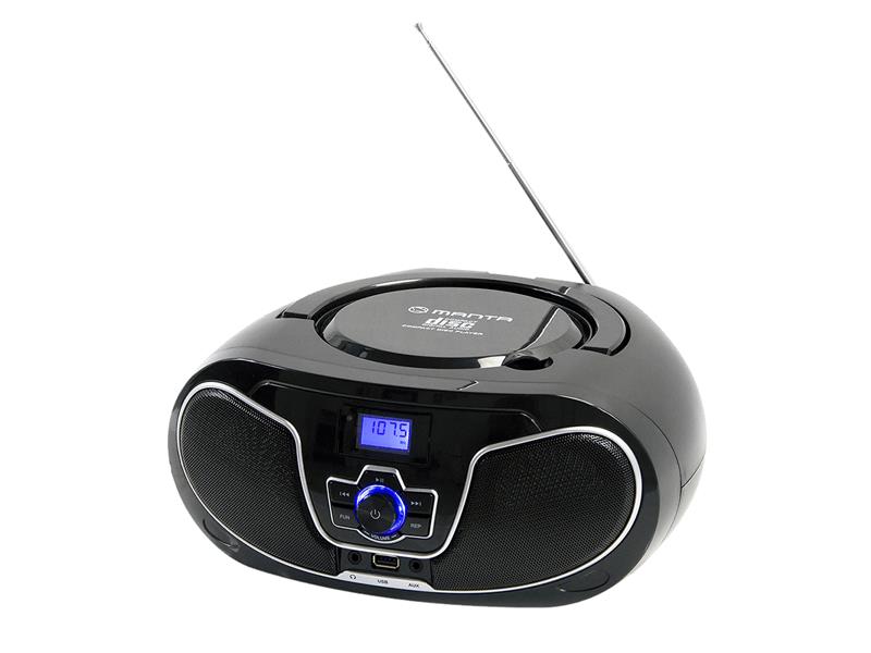 MANTA CD player, FM, USB, MP3, LCD, DC + baterije, crni BBX007 - 05100092