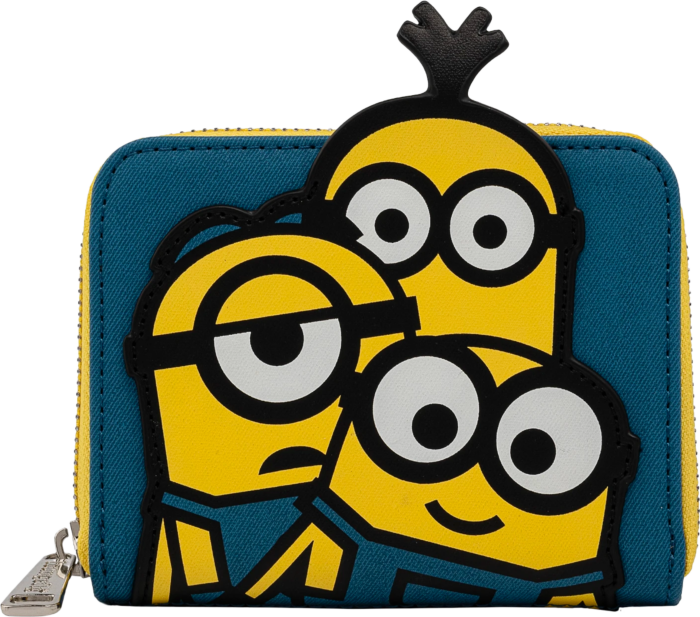 LOUNGEFLY MINION TRIPLE MINION BELLO ZIP AROUND WALLET