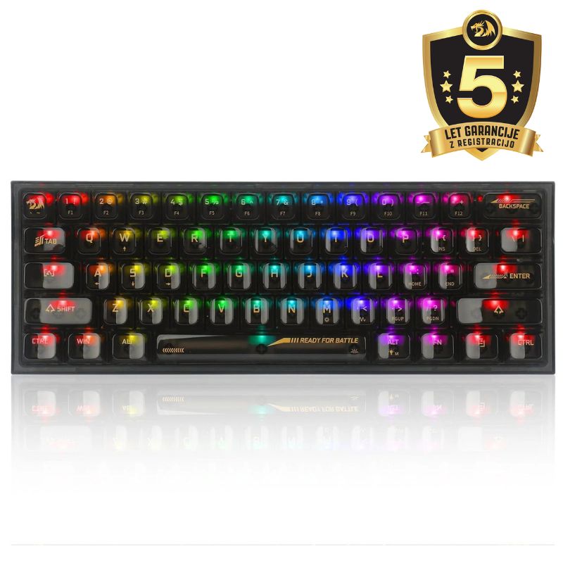 KEYBOARD - REDRAGON FIZZ K617CTB-RGB WIRED MECHANICAL