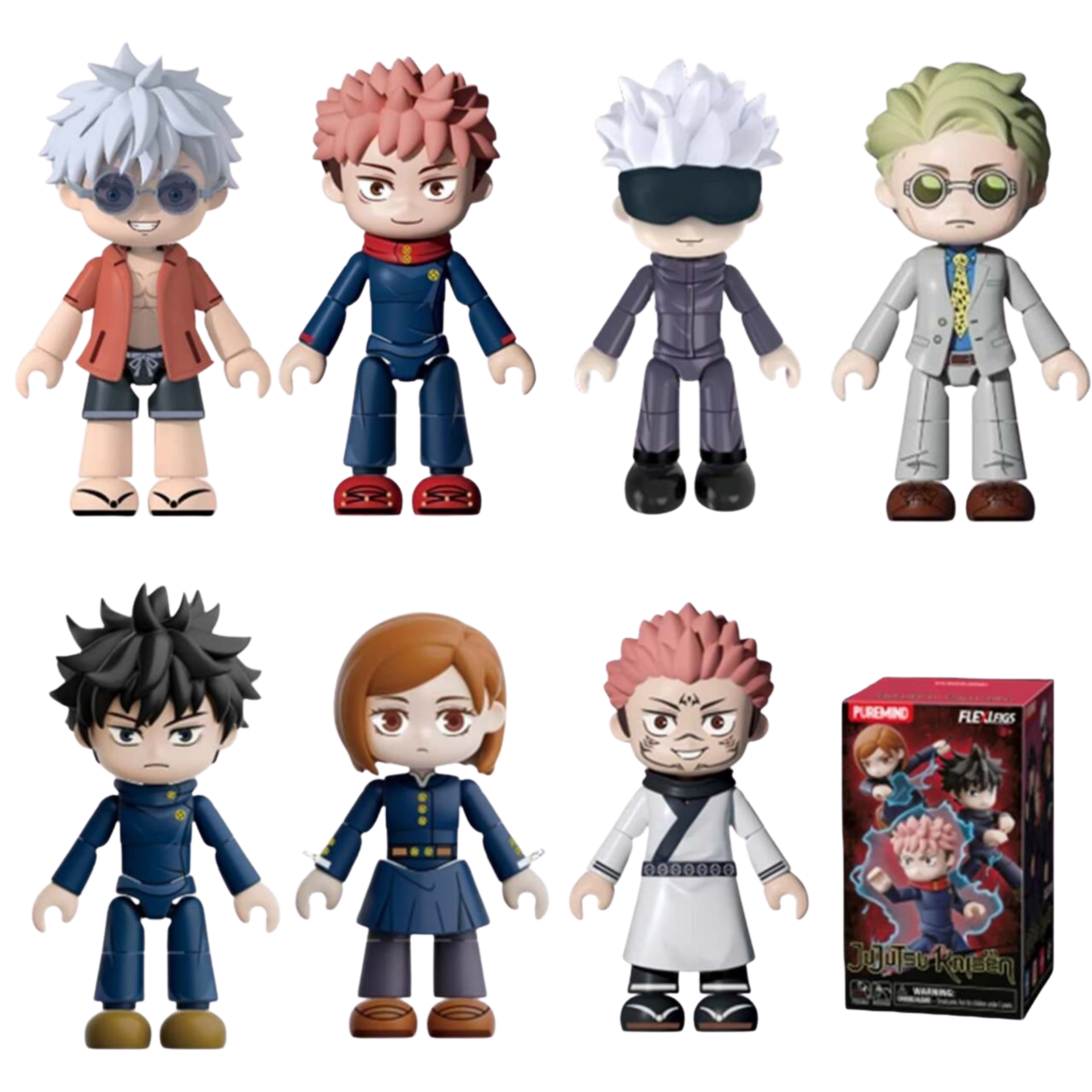 PUREMIND: JUJUTSU KAISEN - FLEXI FIGS - TOTAL ASSAULT SERIES (ASSORTED)