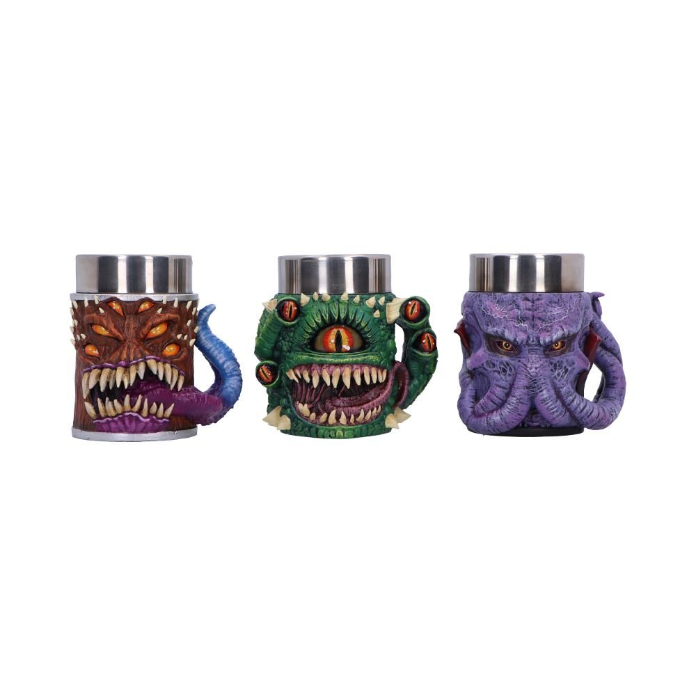 NEMESIS NOW DUNGEONS & DRAGONS MINI MONSTER TINY TANKARDS (SET OF 3) 8.8CM