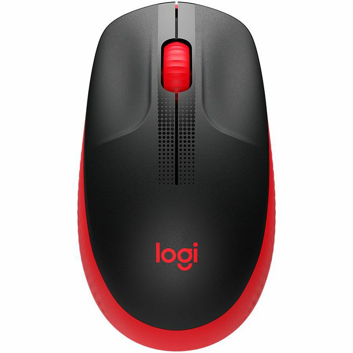 LOGITECH M190 Full-size wireless mouse - RED - 2.4GHZ - EMEA - M190