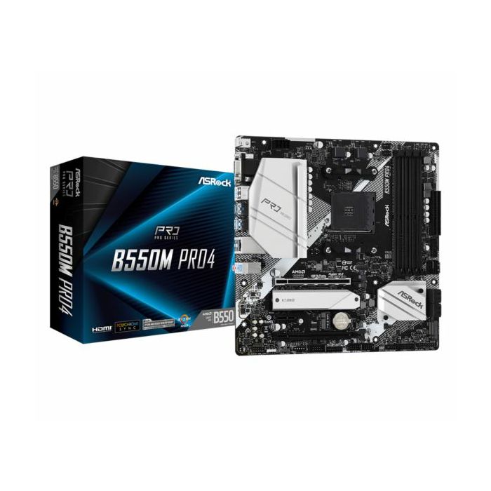 Matična Asrock AM4 B550M PRO4, 4xDDR4, PCIe 4.0, M.2, ALC1200, S.AM4