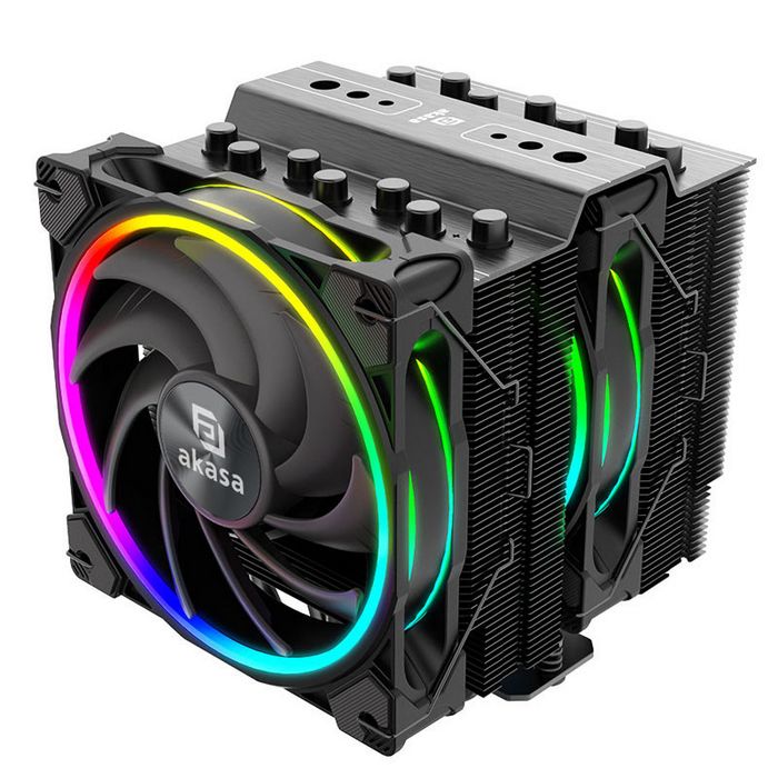 Akasa Soho H7 Dual Tower CPU Cooler, ARGB - 120 mm, black AK-CC4026HP01
