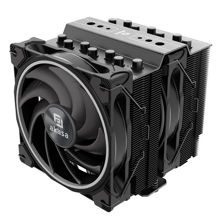 Akasa Soho H7 Dual Tower CPU Cooler, ARGB - 120 mm, black AK-CC4026HP01
