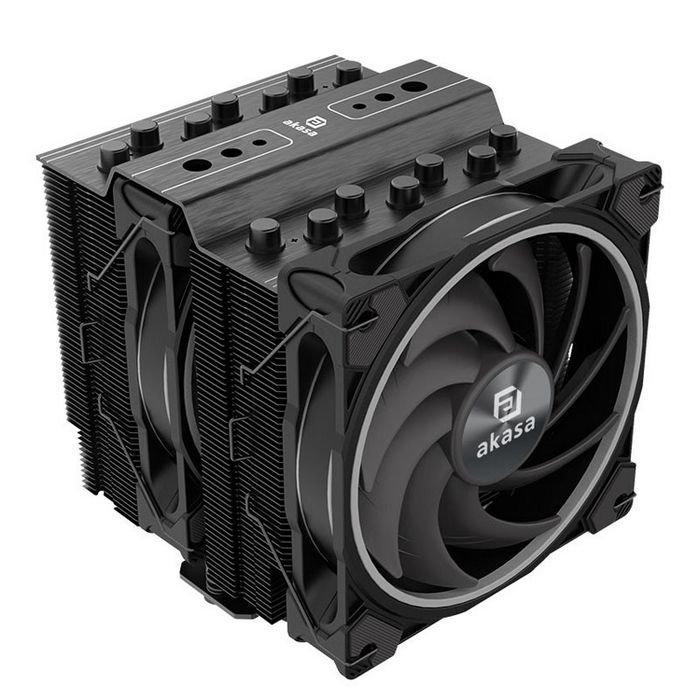 Akasa Soho H7 Dual Tower CPU Cooler, ARGB - 120 mm, black AK-CC4026HP01
