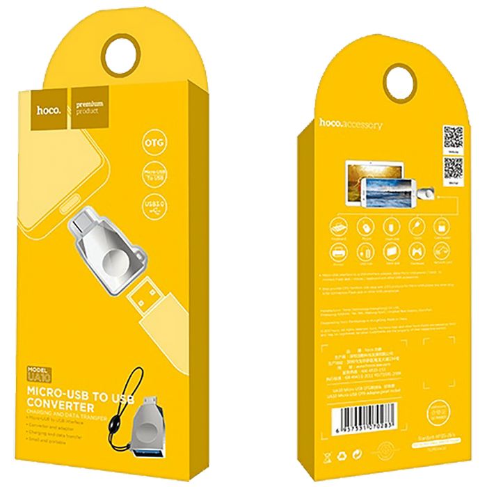 hoco. Adapter micro USB na USB, OTG - UA10 Micro-USB to USB