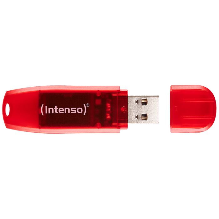 (Intenso) USB Flash drive 128GB Hi-Speed USB 2.0, Rainbow Line, RED - USB2.0-128GB/Rainbow