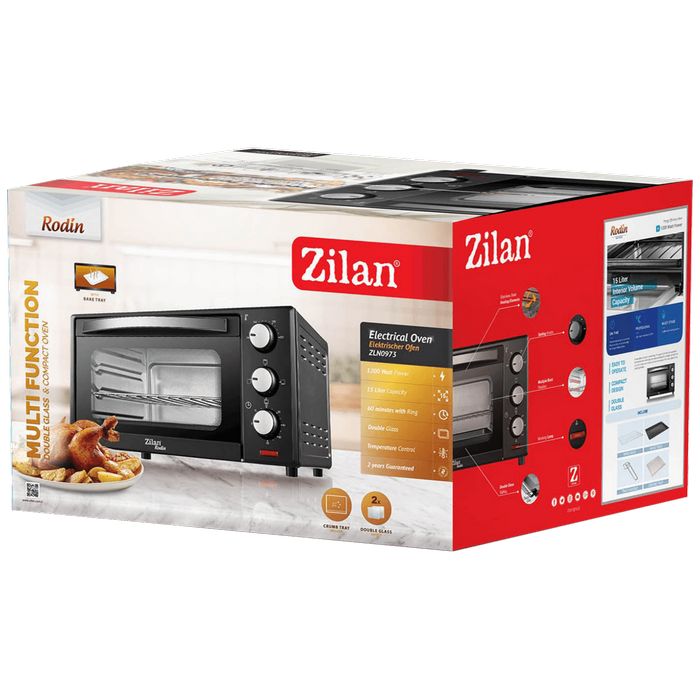 Zilan Mini pećnica, zapremina 15 l,1200W, timer - ZLN0973