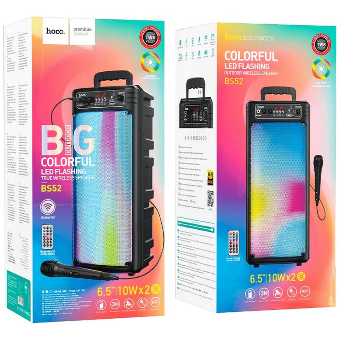 hoco. Zvučnik bežični sa mikrofonom, Bluetooth, 2200 mAh - BS52 Billowing