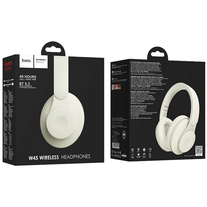 hoco. Slušalice bežične, Bluetooth - W45 Enjoy, White