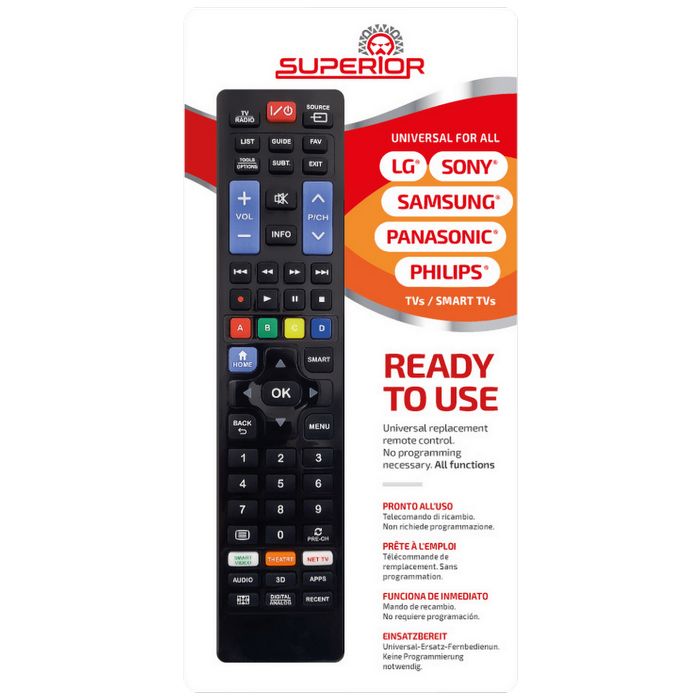 Superior Daljinski upravljač za LG/Samsung/Sony/Philips/Panasonic - Ready5 Smart Extended