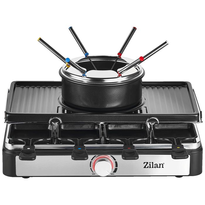 Zilan Električni Roštilj / Raclette / Fondue od sira, 3u1, 1400W - ZLN8856