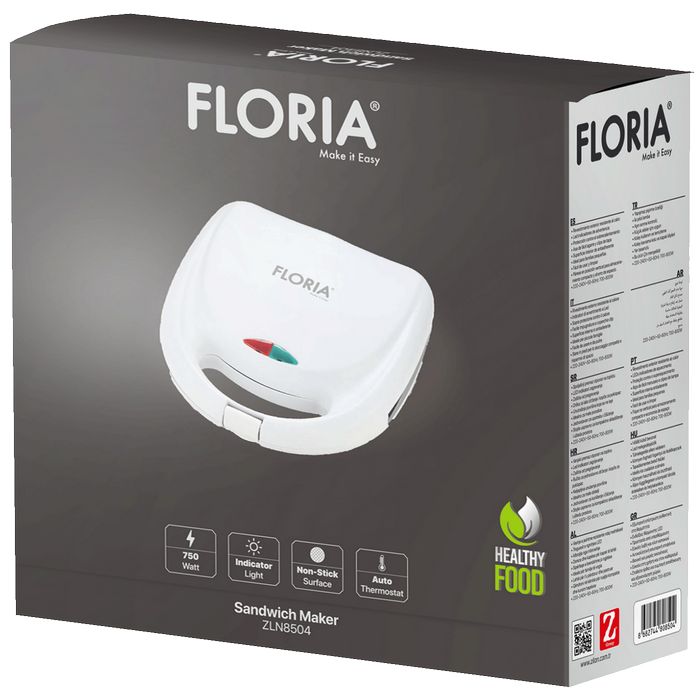 Floria Sendvič Toster, LED indikator, 800 W - ZLN8504