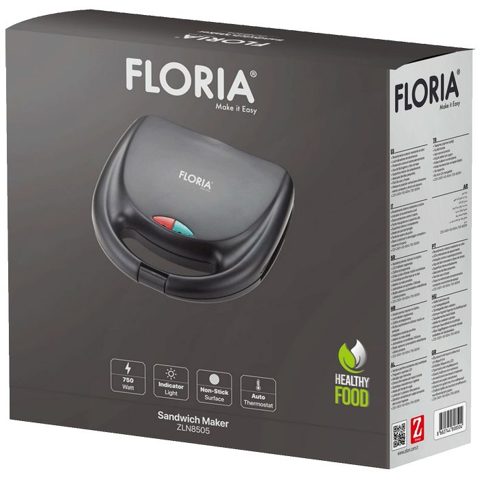 Floria Sendvič Toster, LED indikator, 800 W - ZLN8505
