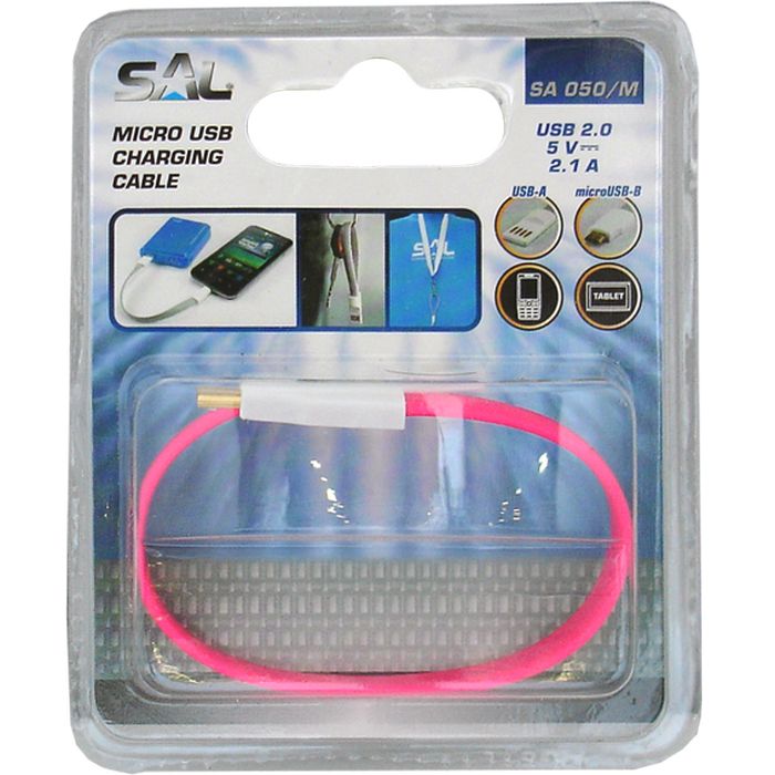 home USB A na USB micro kabel, 2.1A, dužina 21,5cm, flat - SA 050/M