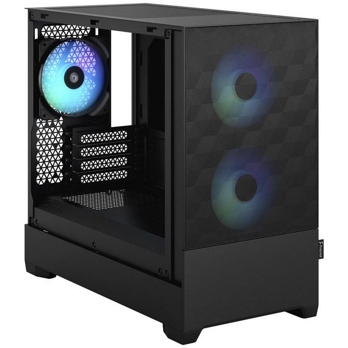 Fractal Design Pop Mini Air RGB Clear Tint Micro-ATX case, tempered glass - black-FD-C-POR1M-06