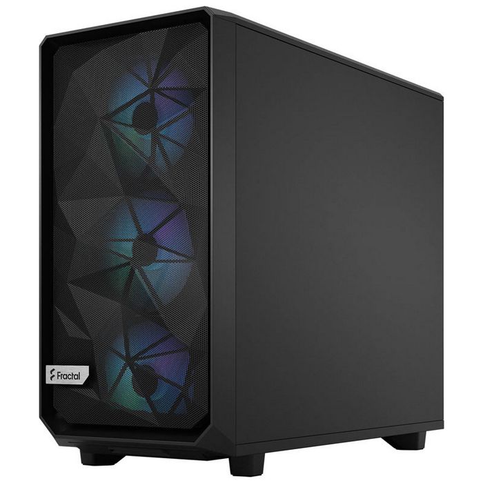 Fractal Design Meshify 2 RGB Midi Tower, Light Tint, Tempered Glass, black FD-C-MES2A-06