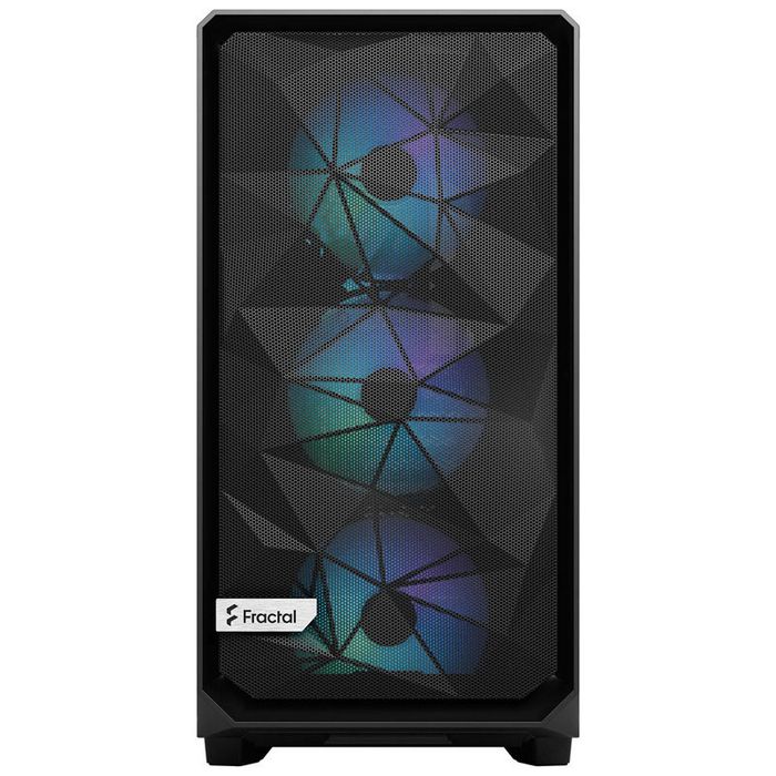 Fractal Design Meshify 2 RGB Midi Tower, Light Tint, Tempered Glass, black FD-C-MES2A-06