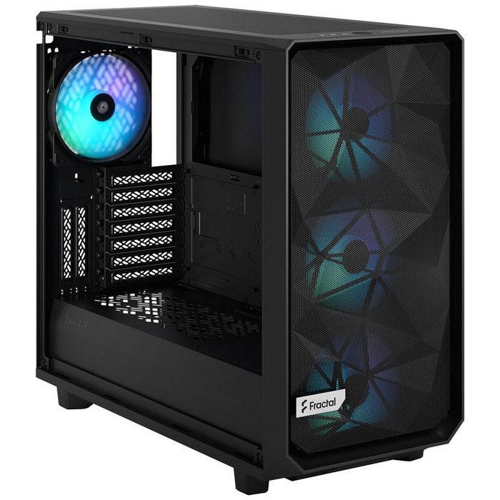Fractal Design Meshify 2 RGB Midi Tower, Light Tint, Tempered Glass, black FD-C-MES2A-06