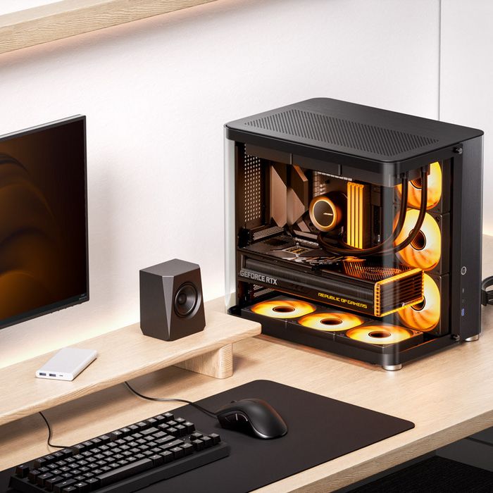 Jonsbo TK-2 2.0 Midi-Tower, Tempered Glass - black TK-2 BLACK
