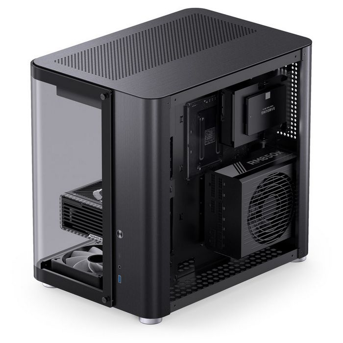Jonsbo TK-2 2.0 Midi-Tower, Tempered Glass - black TK-2 BLACK