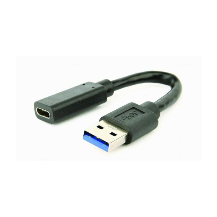 Gembird USB 3.1 AM to Type-C female adapter cable, 10 cm, black
