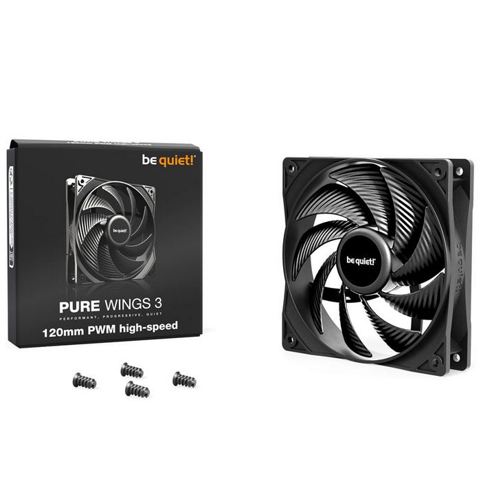 be quiet! Lüfter Pure Wings 3 PWM Lüfter - 120mm, High Speed BL106