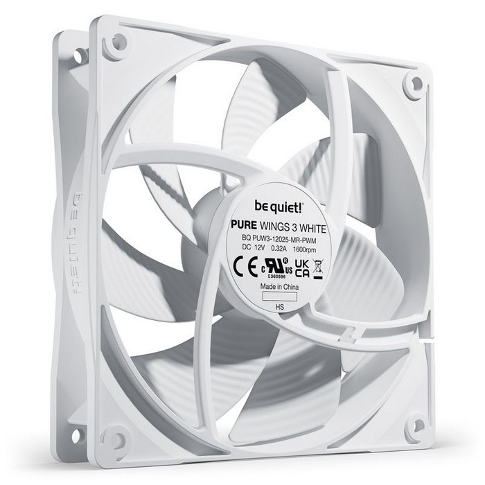 be quiet! Fan Pure Wings 3 PWM - 120 mm, White-BL110