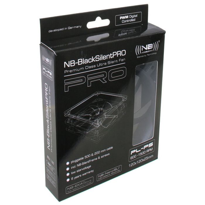 Noise blocker BlackSilent Pro Fan PLPS - 120mm PWM, 3 pieces-LUBU-027
