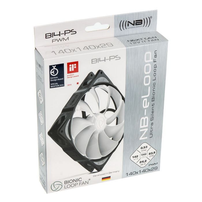 Noise blocker NB-eLoop Fan B14-PS - 140mm PWM, 3 pieces-LUBU-032