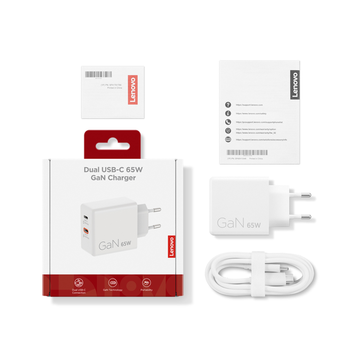 Lenovo Dual USB-C 65W GaN punjač - 2922