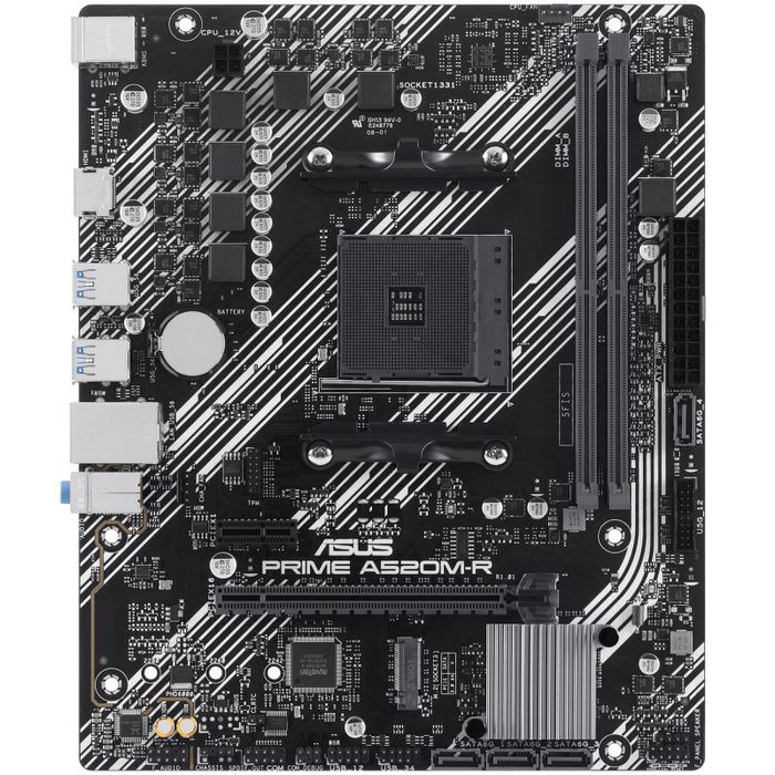 ASUS Prime A520M-R Mainboard - A520-Chipsatz, Sockel AM4, DDR4-90MB1H60-M0EAY0