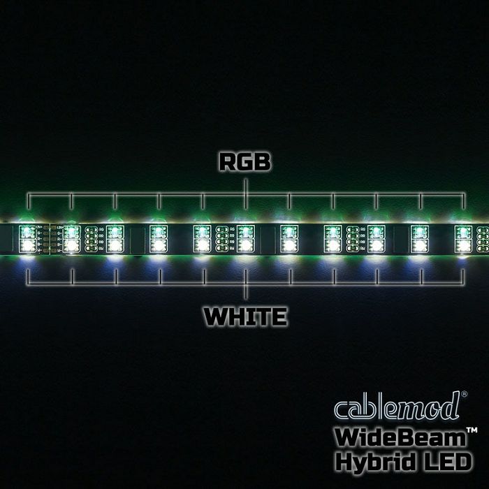 CableMod WideBeam Hybrid LED Kit 30cm - RGB/W CM-LED-30-D30RGBW-RK