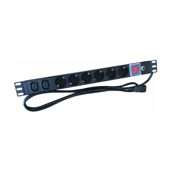 NaviaTec PDU (Power Distribution Unit) sa 6x Schuko 2x C13 priključaka, kabel C14, 19"
