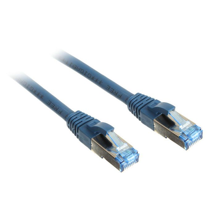 InLine Patchkabel Cat.6A, S/FTP (PiMf), 500MHz, blau - 10m 76800B