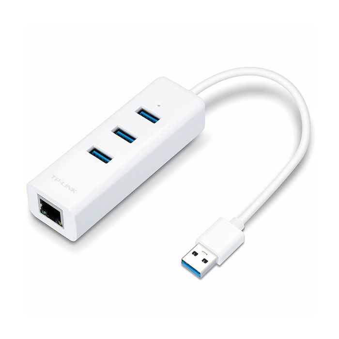 TP-LINK UE330 USB 3.0 3-Port Hub & Gigabit Ethernet Adapter 2 in 1 USB Adapter