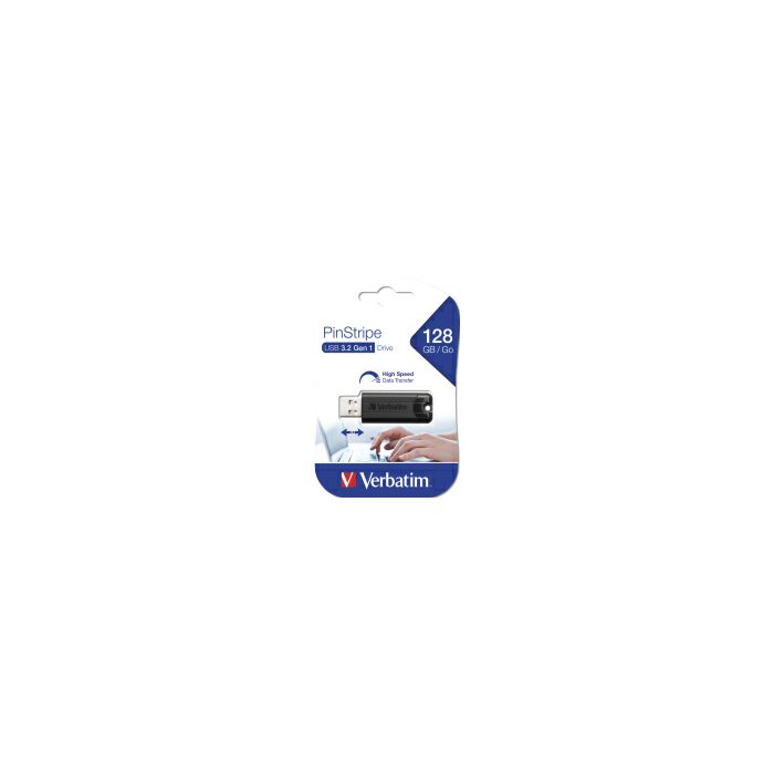 Verbatim PinStripe 128GB USB3.2 Gen1, crni