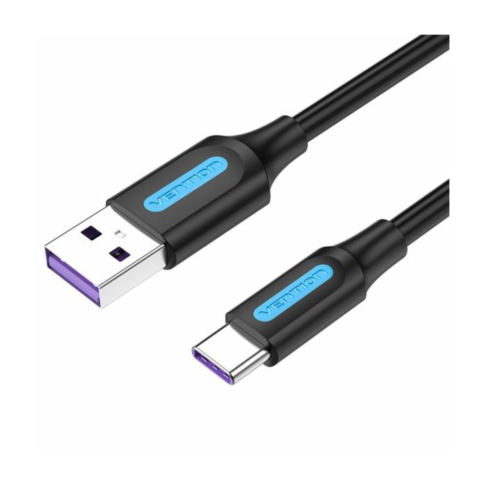 Vention USB 2.0 A Male to C Male 5A Cable 2M Black