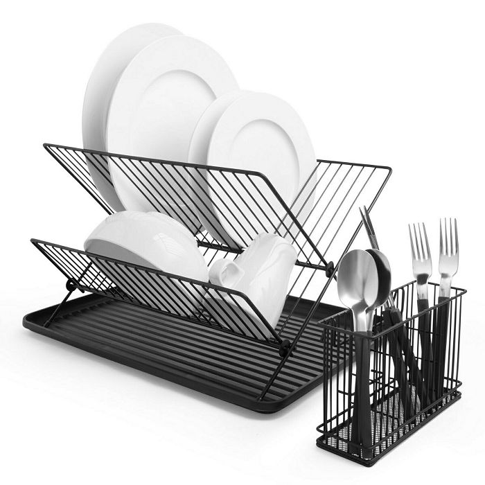 VonShef drainer for dish folding black