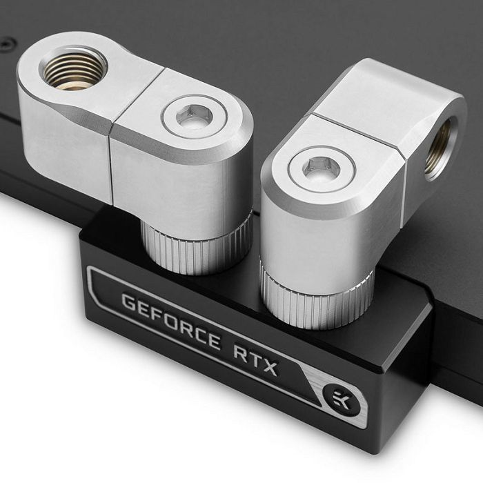 EK Water Blocks EK-Quantum Torque G1/4 Zoll doppel Verlängerungs Offset MF 28 - Satin Titanium 3831109893487