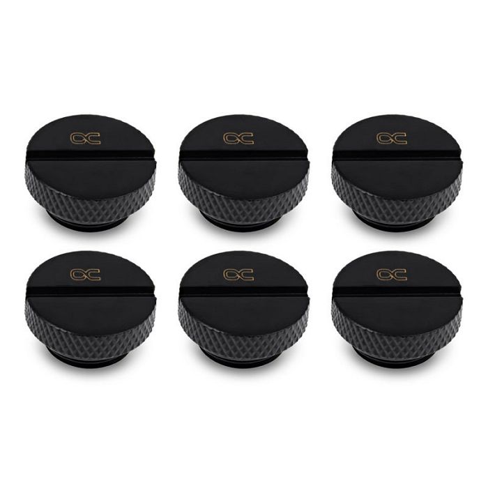 Alphacool Eiszapfen Verschlussschraube G1/4, black -6er Pack 17622