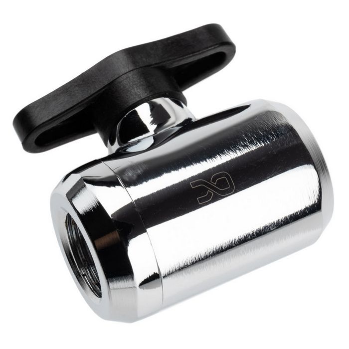 Alphacool Eiszapfen 2 Wege Kugelhahn G1/4 - chrome 17141