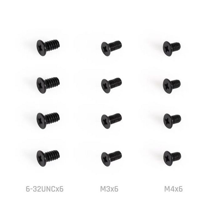 Alphacool Core Push Mounting 25 mm M3/M4/UNC 6-32 Set 4-Pack 15725
