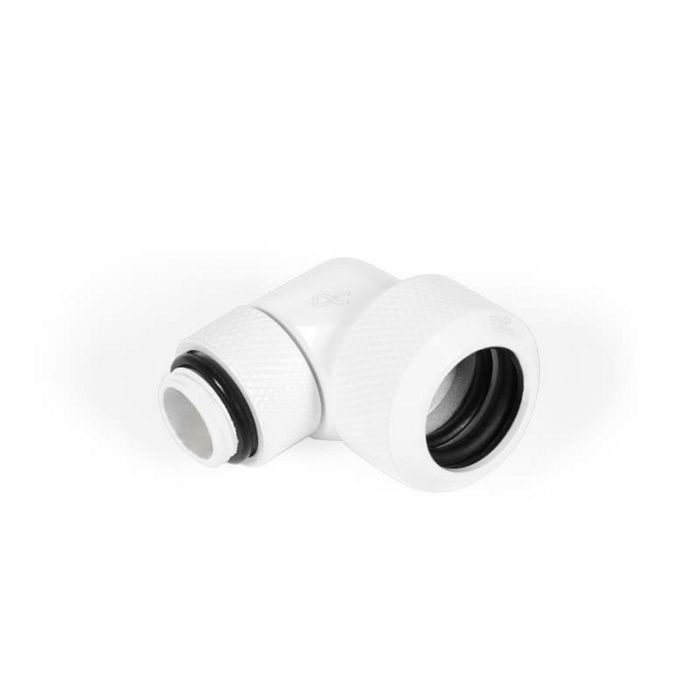 Alphacool Eiszapfen Anschluss 90 Grad G1/4 Zoll AG auf 16mm AD Hardtube - drehbar, - white-17621